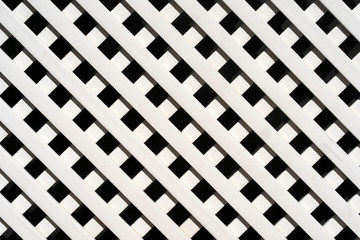 White lattice fence pattern 