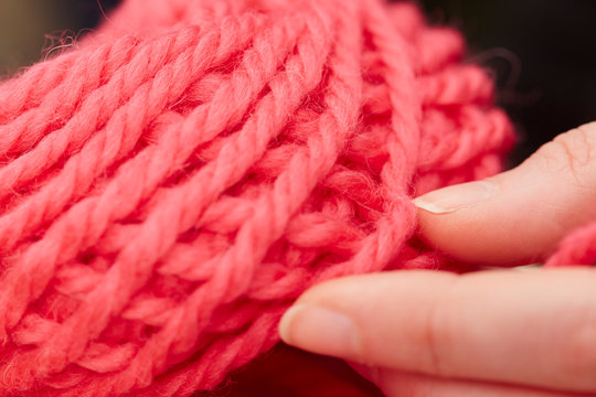 Close up of a ball of wool