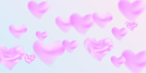 Hearts of confetti for valentines day