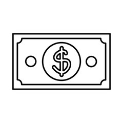 bills dollars isolated icon