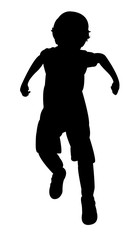 jumping boy silhouette vector