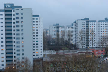 Fototapeta na wymiar social housing in the march district in berlin märkisches viertel, germany