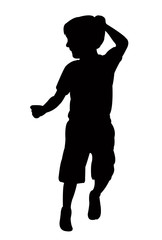 Fototapeta na wymiar jumping boy silhouette vector