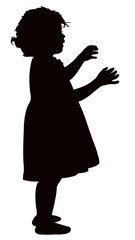 a girl body silhouette vector