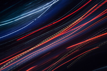 Abstract colour glowing lines in motion
