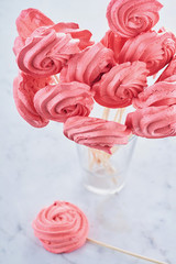 meringue swirl lollipops