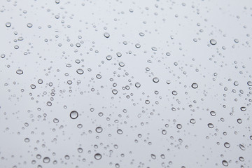 condensed water raindrops on window