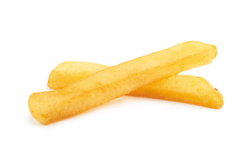 french fries on white