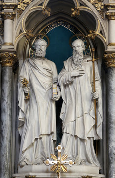 Altar Of St. Peter And Paul In Zagreb Cathedral 