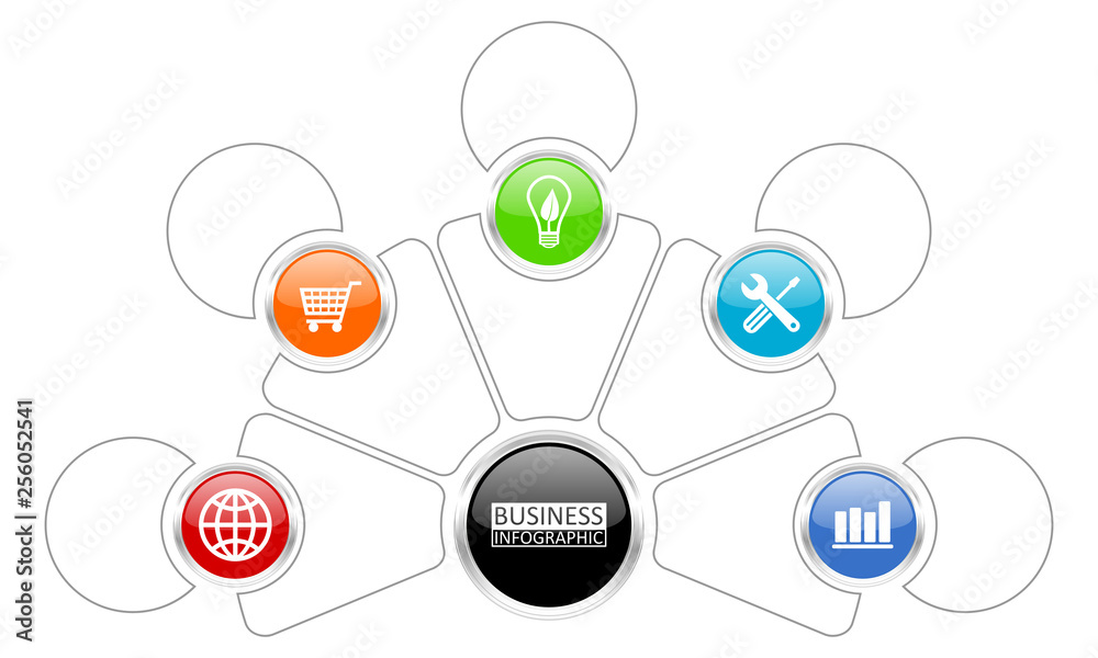 Poster infographic vector template for business presentation