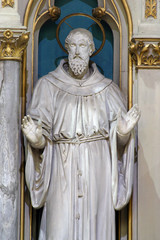 Saint Francis, altar of St. Joseph in Zagreb cathedral 