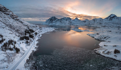 Lofoten from above aerial photography