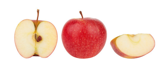 Red apples isolated