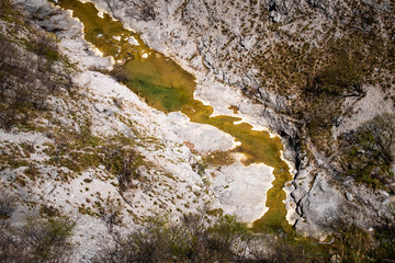 Small wild river in natural park Rosandra near Triest, Italy