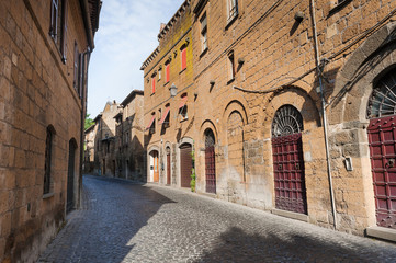 Street of the city Orvieto, Italy, Umbria. 