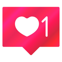 Like and Heart Love Icon.