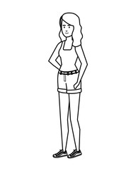 beautiful woman avatar character