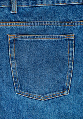 blue jeans back pocket, full frame