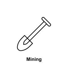bitcoin mining outline icon. Element of bitcoin illustration icons. Signs and symbols can be used for web, logo, mobile app, UI, UX
