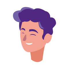 young man head character