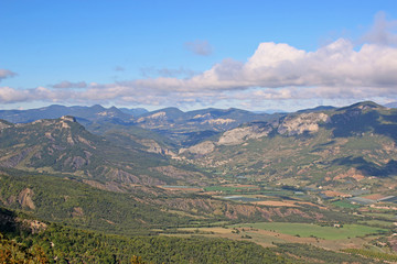 Fototapeta na wymiar French Alps from the Chabre mountain