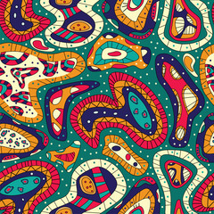 ethnic seamless pattern with african print. Vector illustration
