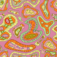 ethnic abstract seamless pattern with african print. Vector illustration