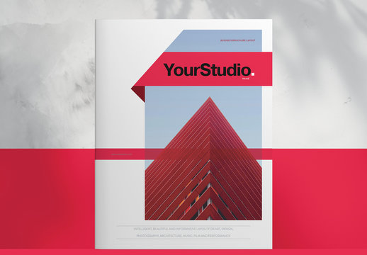 Red Business Brochure Layout