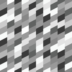 Seamless background pattern with rhomboids.  Vector graphic illustration in grayscale.