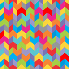 Obraz premium Abstract seamless background pattern with rhomboids. Vector graphic illustration in full color.