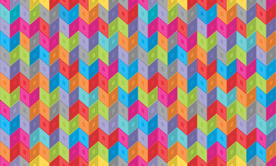 Abstract seamless background pattern with rhomboids.  Vector graphic illustration in full color.