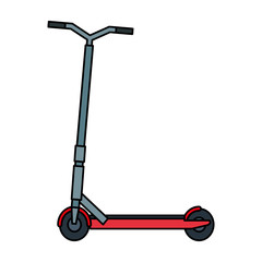 folding scooter isolated icon