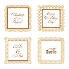 Elegant Lace Border Frames laser cut Picture Frames Art scrapbook - square gold lace frame and rectangle frames square and rectangle