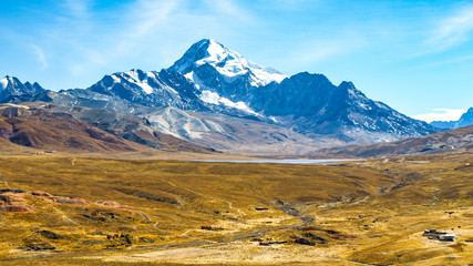 Huayna Potosi mountain in Cordillera Real near La Paz, Bolivia