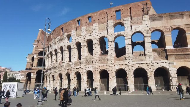 The Colosseum and the Arch of Constantine. In Rome a city full of history