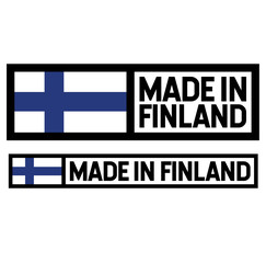 Obraz premium Made in Finland label on white