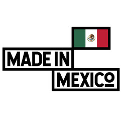 Made in Mexico label on white