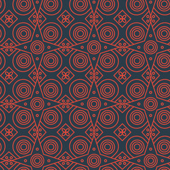 Abstract line art eastern pattern