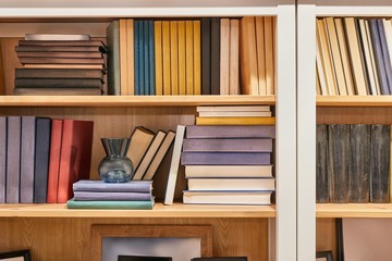 Books on a shelf