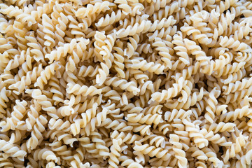heap paste, fusilli, for background or texture