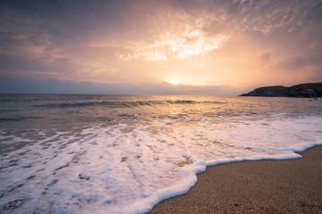 Beautiful tropical sunrise on the beach.