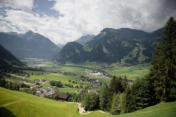 Half Dome Rock Landscape Meadow in Austria 