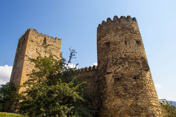 Ananuri fortress complex in cauacasian mountains, Georgia