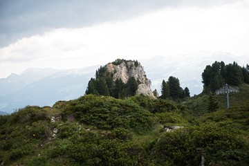Half Dome Rock Landscape Meadow in Austria 