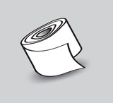 Tissu paper vector illustration, web icon, white paper, sign