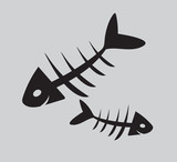 fishbone vector illustration, web icon, sign