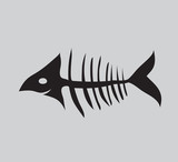 fishbone vector illustration, web icon, sign