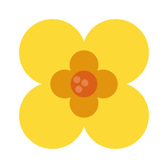 Beautiful flower cartoon isolated