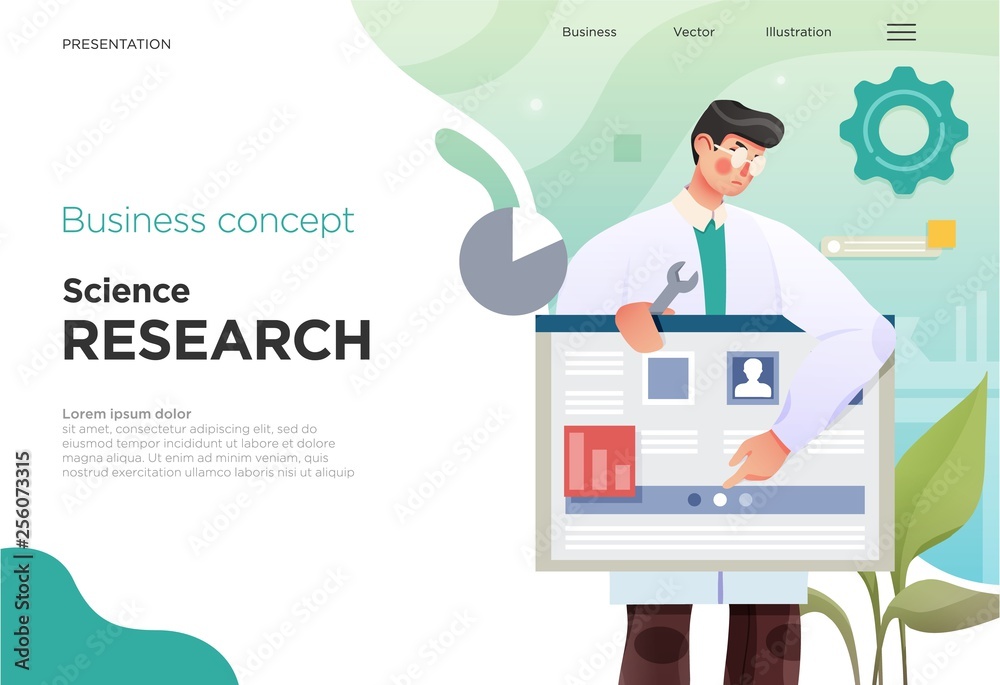 Wall mural presentation slide templates or landing pages for websites, or apps. business concept illustrations.