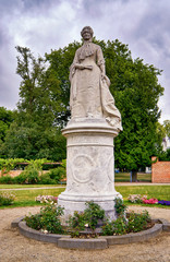 Obraz premium Alexandrine monument in the Schwerin castle garden. Germany.